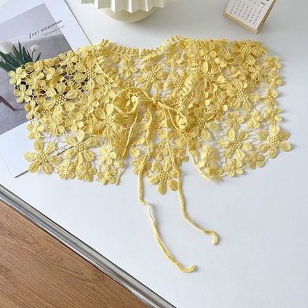 Spetstyg Halsring Fake-krage GUL