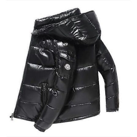 Kiiltävä Miesten Talvitakki Seisova Kaulus Huppu 2024 Uusi