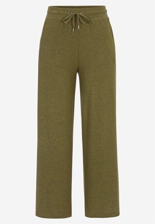 Soyaconcept - Supermjuk, bekväm trikåbyxa - olivgrönmelange - för damer - M (40) - Cellbes