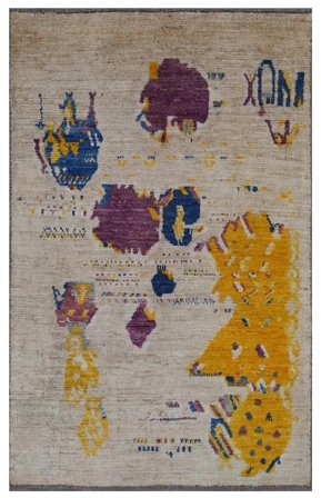 Berber Colourful Rug 104X171 Brown/Dark Grey Wool, Afghanistan