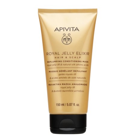 APIVITA Capelli - Royal Jelly Elixir Maschera - Balsamo Rimpolpante e Ristrutturante 150ml - Maschera Ridensificante Capelli