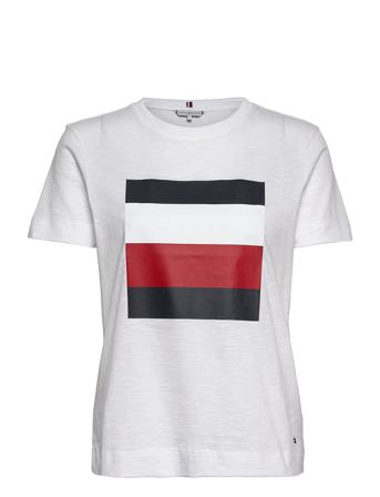 Cathy C-Nk Tee Ss Patterned Tommy Hilfiger