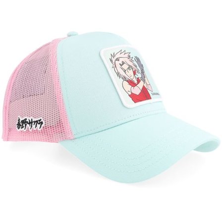 Capslab - Svart Keps - Naruto Sakura Pink/White A-Frame Trucker @ Hatstore