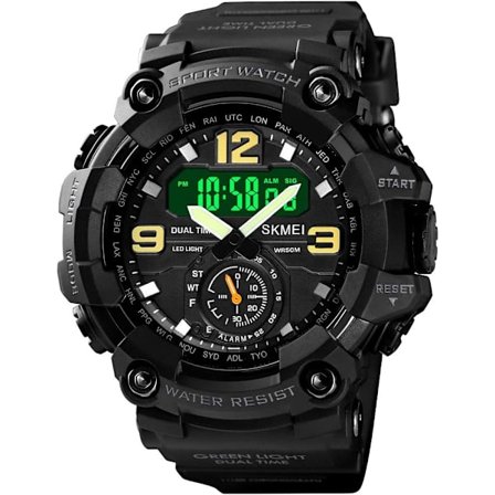 2025 Latest Model Men's Camouflage Watch, Multifunctional Waterproof Shockproof Sports Watch for Men Black