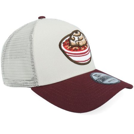 New Era - MiLB Grå trucker Keps - Hatstore Exclusive x The Wind Surge Mascot Mania 9FORTY Grey/Maroon A-Frame Trucker @ Hatstore