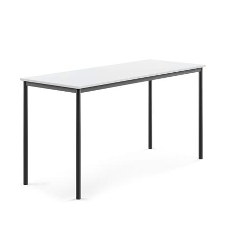 Tisch BORÅS, 1800x700x900 mm, Laminat weiß, anthrazit