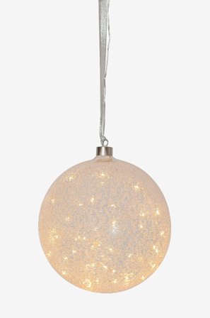 Star Trading - Lasipalo Glow Snow - Valkoinen - Joulun koristevalot - - Homeroom