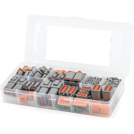 188 stk Deutsch Dt Grey Connector Kit med 16 solide kontakter i 2,3,4,6,8 og 12 ben konfigurationer