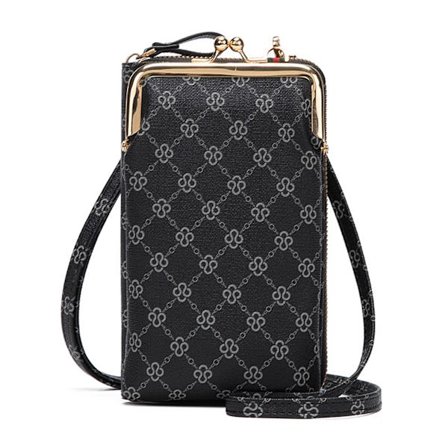 Axelremsväska för damer Crossbody Printed plånbok Mini telefonväska
