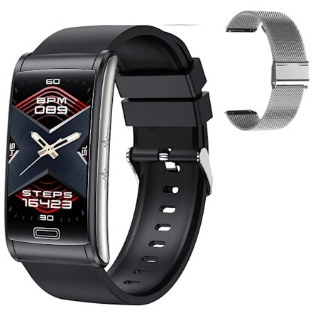 Nyt E600 EKG Smartwatch til mænd, ikke-invasivt blodsukker, pulsmåler, blodtryksmåler, sportsskridt, smartwatch til kvinder, Android