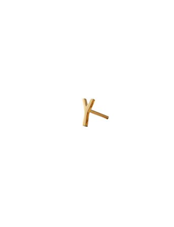 Earring Studs Archetypes, A-Z Gold Design Letters