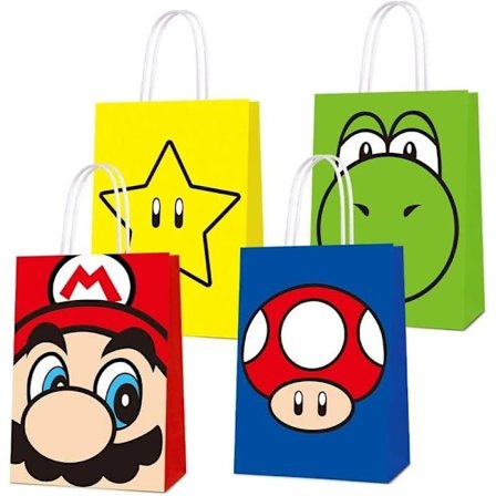 12 st Super Mario Papperspåsar för Godis/Loot