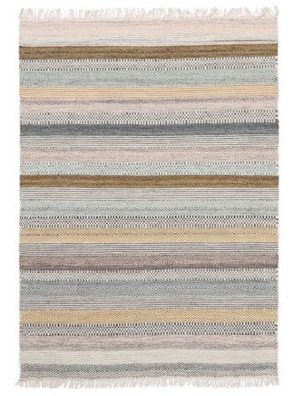 Ester 160X230 Multicolore Rayé Tapis De Laine