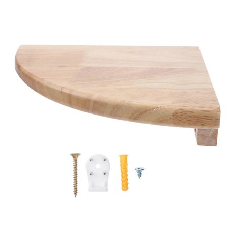 Puinen kulmahylly seinälle asennettava tilankäyttöteline keittiöön kylpyhuoneeseen toimistoon 23 cm tammi käytännöllinen muotoilu 1 kpl