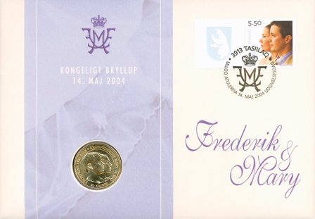 Grønland Bryllupsmøntbrev - Kronprins Frederik og Mary Donaldson
