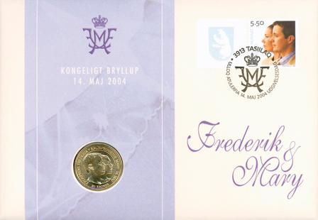 Grønland Bryllupsmøntbrev - Kronprins Frederik og Mary Donaldson