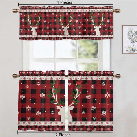 1/2 St Snowman Print Blackout Elk Printed Christmas Short Panel