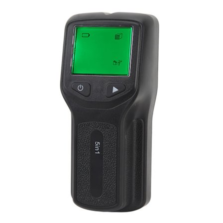 Stud Finder Vægscanner 5 i 1 Elektronisk Stud Sensor med LCD-skærm til Rør Metal Træreglar Bjælkekant Midtbalksafkänning Sort