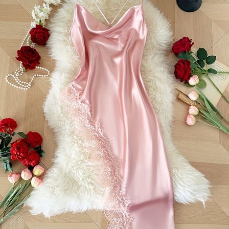 Ungdoms Lang Blonde Patchwork Komfortabel Flæse Natkjole, Til Teenager