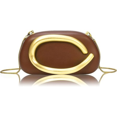 PU Läder Dam Aftonväskor Choklad Clutch Handväska