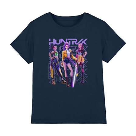 K-Pop Demon Hunter Barn/Tonåringar Hunter/X-Pose T-Shirt 3-4 År Marinblå