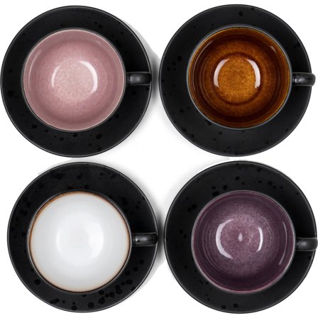 Bitz Kop m/fat 4 stk. Lys' - 'Amber, rosa, lilla, krem