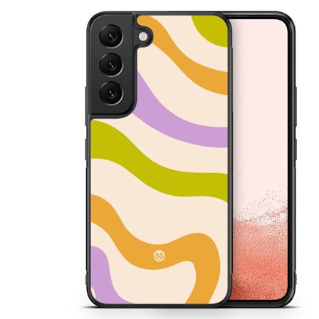 Bjornberry Skal Samsung Galaxy S23 Plus -Grön/orange 70-tal