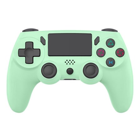 Grøn trådløs Bluetooth Gamepad Controller med Touchpad og Mikrofon Kompatibel med PS og PC, Seks Akser Dobbelt Vibration, Bluetooth 4.0