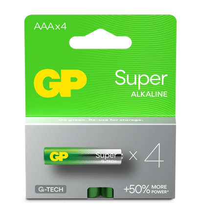 GP Batteries Super Alkaline 24A/LR03 Batteri alkaliskt, AAA, 4-pack, Elfördelning & strömförsörjning