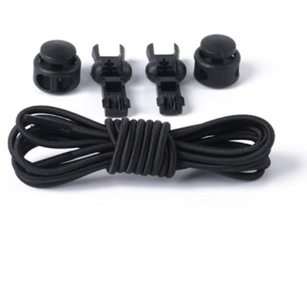 Skosnöre med dragsko för mindre barn, färg svart