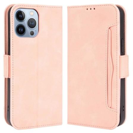 Moderni Nahkalaukku For iPhone 14 Pro Max - Pinkki Pink