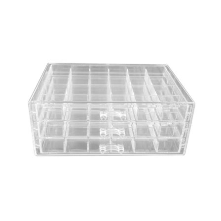 Korvakorujen säilytyslaatikko, järjestäjä, esittelyteline, korujen järjestäjä naisille ja tytöille, 3 kerrosta, 72 lokeroa