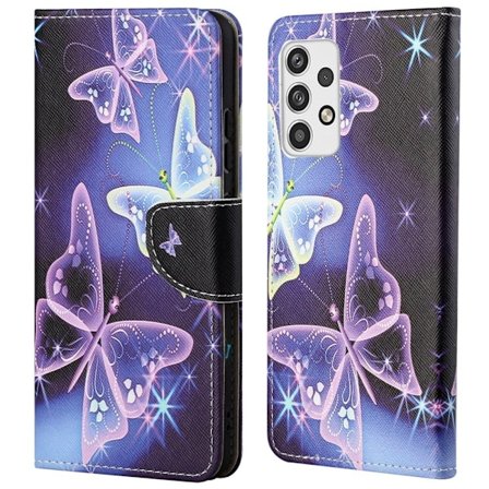 Wonderland Samsung Galaxy A23 Flip Etui - Sparkling Sommerfugle