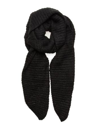 Pcpyron Structured Long Scarf Noos Bc Black Pieces