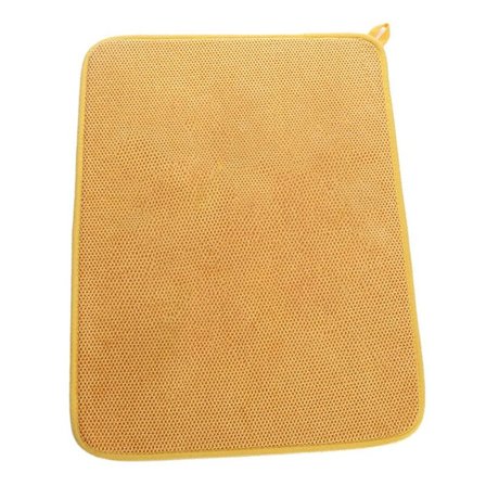 Oppvaskmatte, mikrofiber tørkematte, superabsorberende, mikrofiber gul