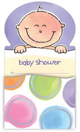 Inbjudningskort baby me 8-pack - Partyninja.se