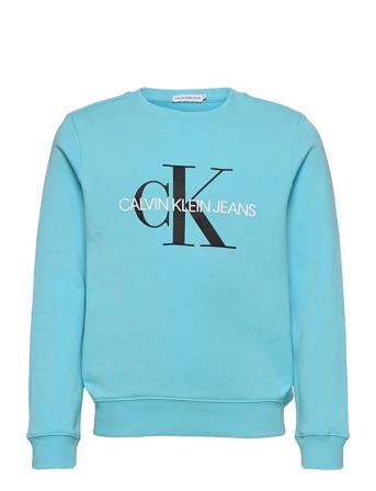 Monogram Logo Sweatshirt Sweat-shirt Genser Blå Calvin Klein