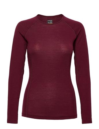 Wmns 150 Z Ls Crewe Base Layer Tops Röd Icebreaker