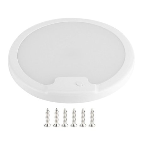 Universaali Kattovalaisin UltraOhut 12V 24V LED Kattokupoli Lamppu Caravanille RV Sisätiloihin (Lämmin Valkoinen)