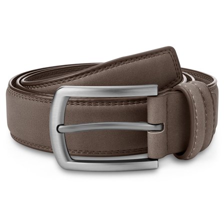 Dark Brown Traditional Faux Suede Belt for Men - Leather Belts