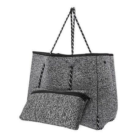 Stor Strandväska i Andningsbart Neopren, Casual Mammahandtagsväska med Stor Kapacitet