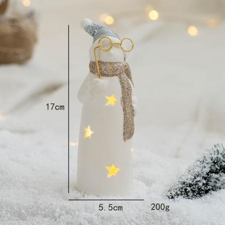 Julkeramisk Dekorationslampa Snowman