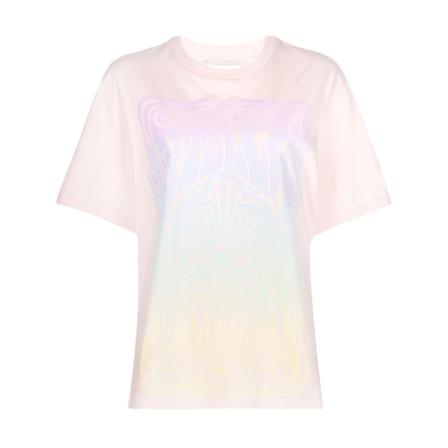 Stella Mccartney - T-shirts - Rosa - Dam - Storlek: S, Dam, Storlek: S