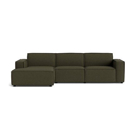 Lyon chaiselong sofa, venstrevendt - Loop Grøn - 304x160x80 - Sofa, chaiselong - Komfortabel & stilfuld sofastørrelse til afslapning