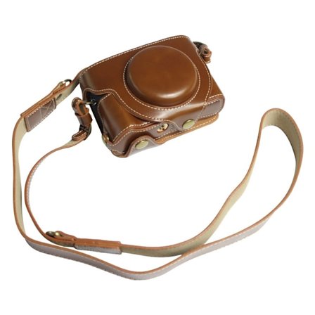 Canon PowerShot G5 X Mark II durable leather case - Brown