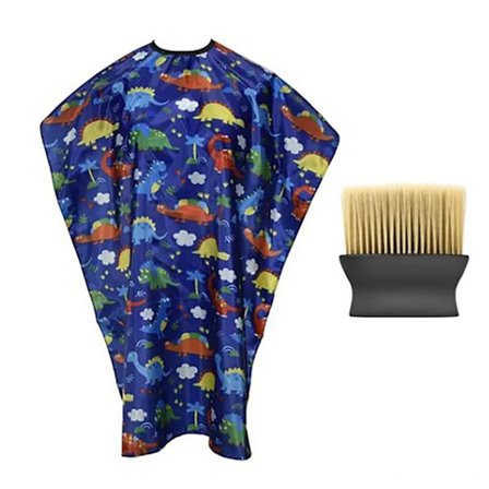 Barnfrisyr Cape Söt mönster Vattentät Justerbar Barnsalong Hårklippning Cape med borste för frisörsalong