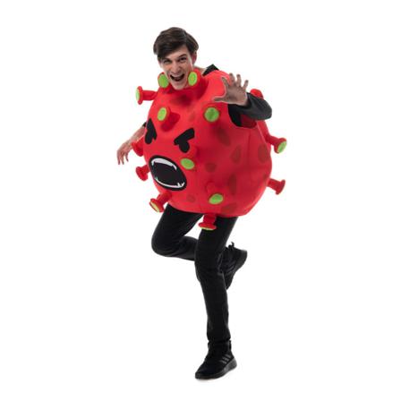 Halloweenin uusi puku Koronavirus Hauska juhlapuku Punainen Dr