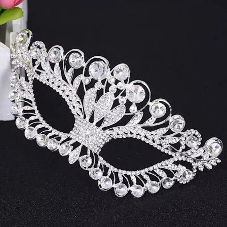 Rhinestone Masquerade Mask Diamond Half Face Party Mask Masquerade Cos