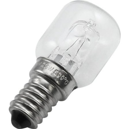 (Transparent) E14 Højtemperaturpære 500 Grader 25W Halogen Bullet Ovn Pære E14 250V 25W Quartz Pære