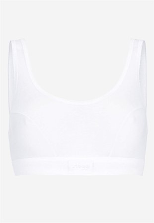 Sloggi - Mjuk bh-topp i bomull Double comfort - vit - för damer - 44 - Cellbes